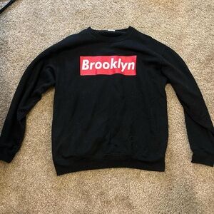 small black brooklyn sweatshirt